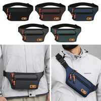 Casual Nylon Men Waist Bag Large-capacity Waterproof Sports Mobile Phone Bag Anti-theft Outdoor Travel Business Cashier Wallet