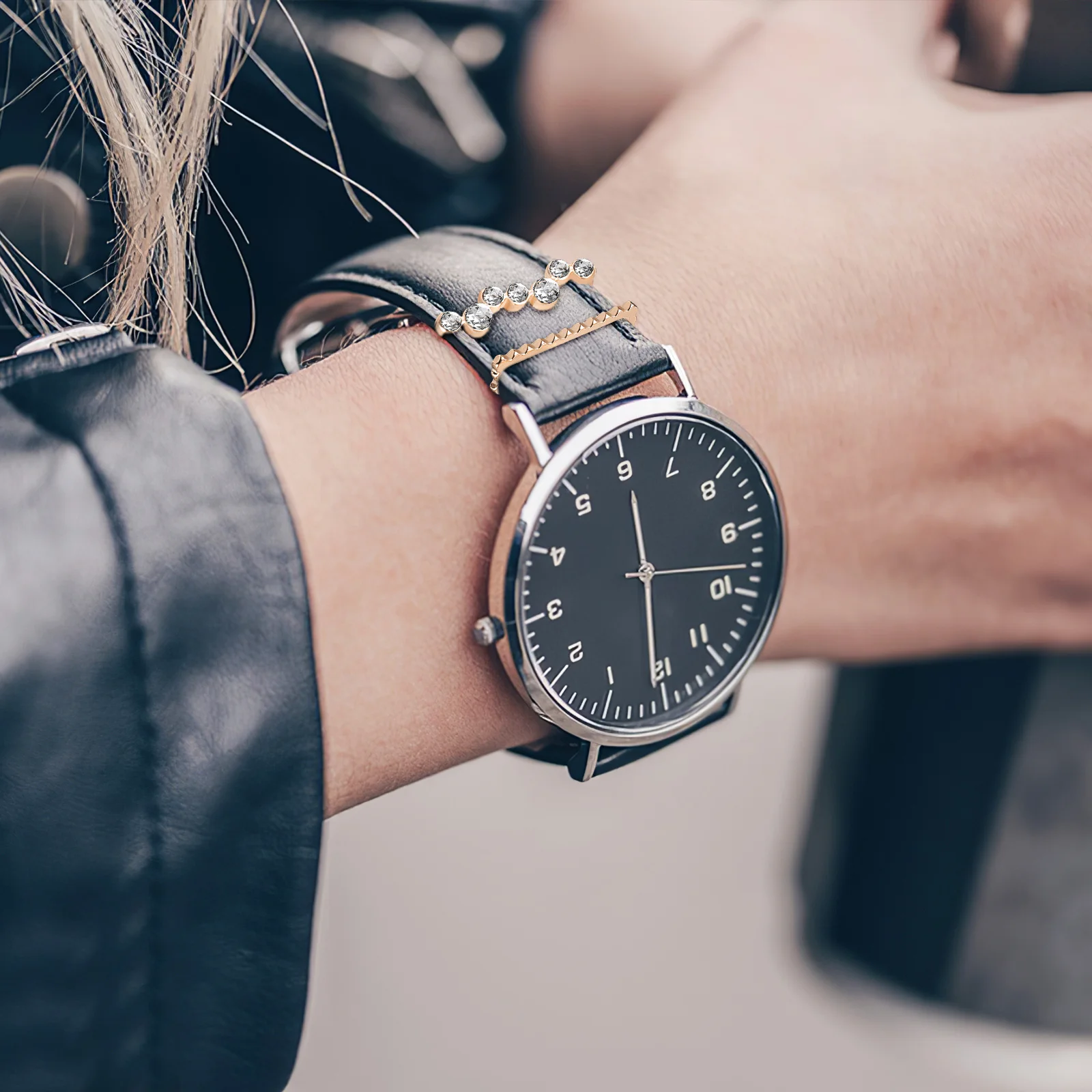 

7 шт. силиконовый ремешок для часов, декоративные кольца, металлические подвески премиум-класса для браслета для умных часов, стильные сменные аксессуары