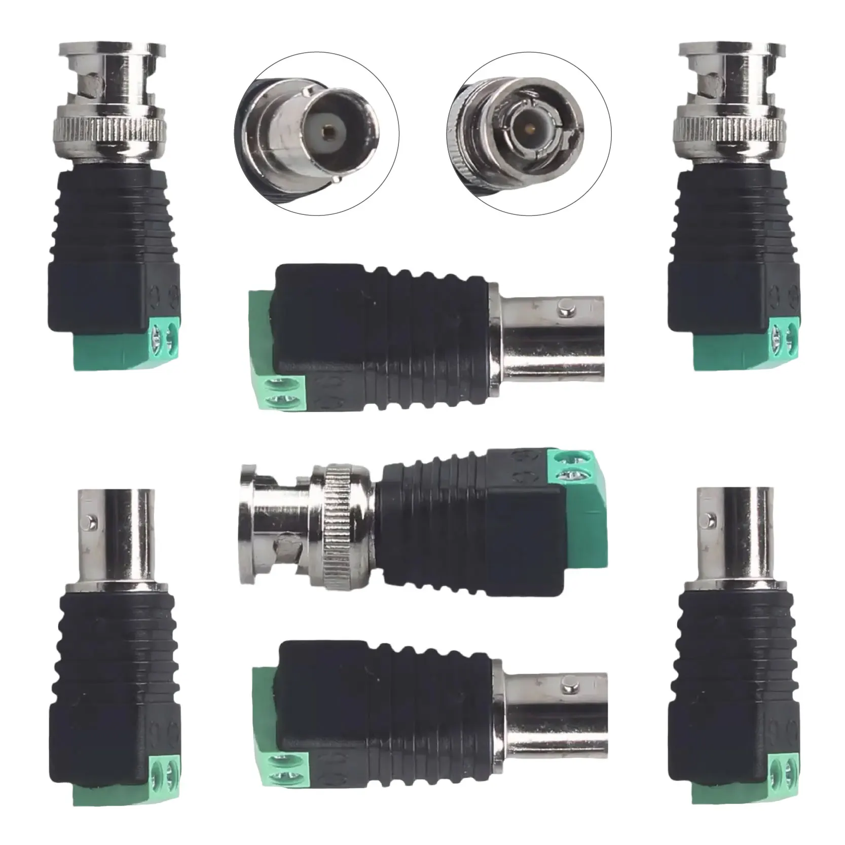 

4/10Pcs Q9 Video Plug BNC Adapter Connector Coax Solderless for Camera Monitoring Video Application