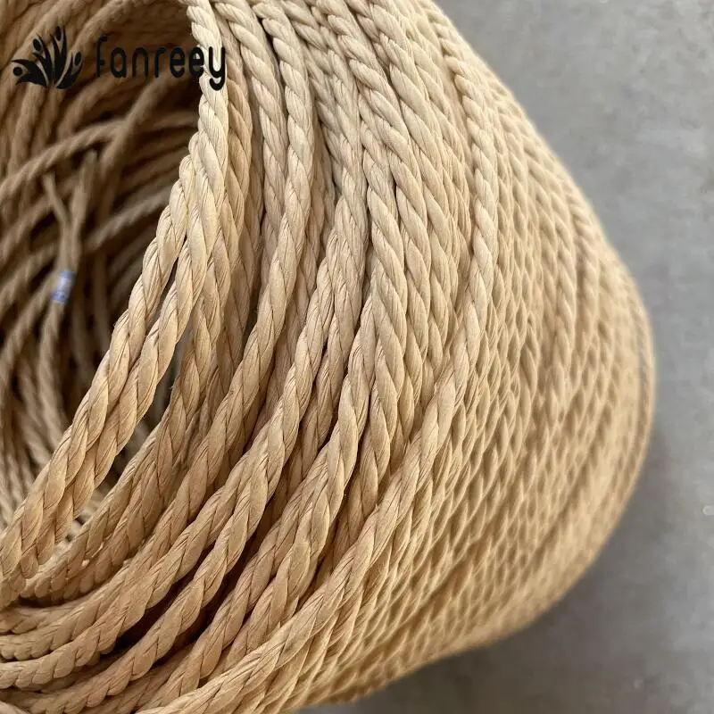 Three Strand Kraft Paper Woven Rope For Y chair sofa surface 500g 4mm Diameter