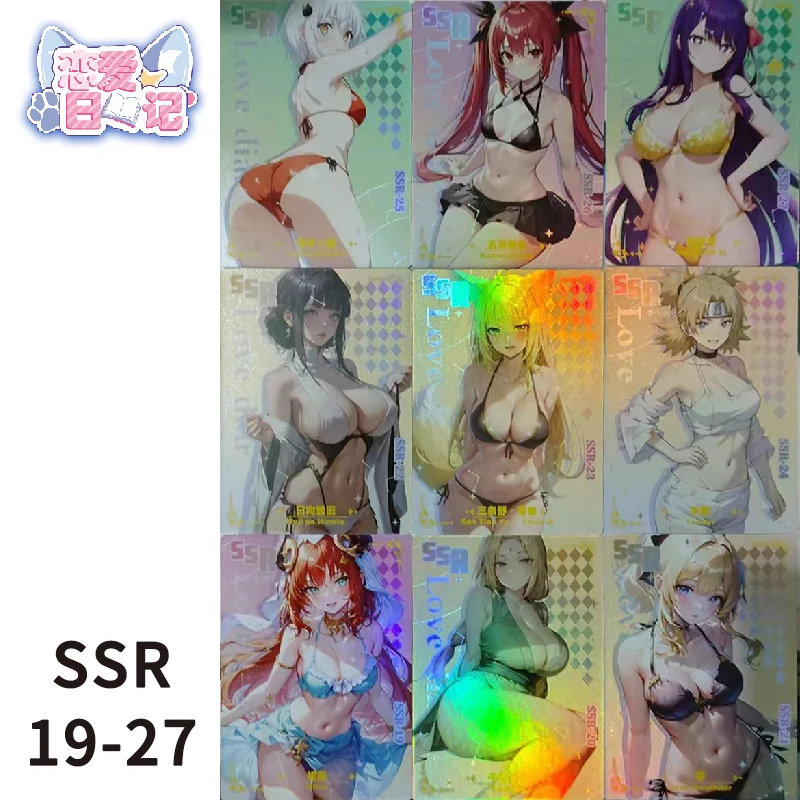 Liefde Dagboek Godin Flash Card Ssr Anime Personages Hyuga Hinata Aqua Kochou Shinobu Collectie Kaart Cartoon Speelgoed Kerstcadeau