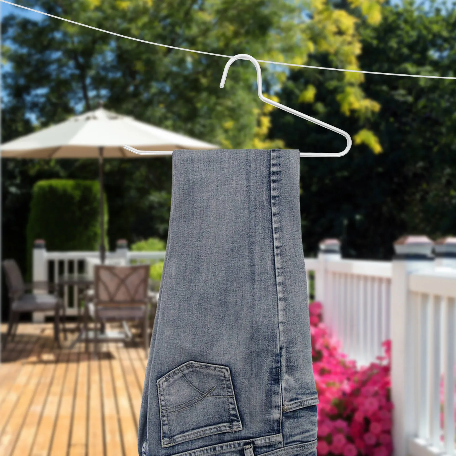 

10Pcs Premium Metal Hangers Jeans Non-Slip Sturdy Space Saving Closet Organizer Pants Hangers Hanger Organizer