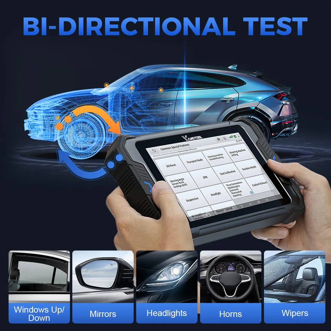 VDIAGTOOL VD80BT LITE Obd2 ماسح ضوئي بلوتوث أدوات تشخيص السيارات ECU الترميز اختبار نشط 28 + إعادة تعيين قارئ رمز FCA & DOIP Obd2 #3
