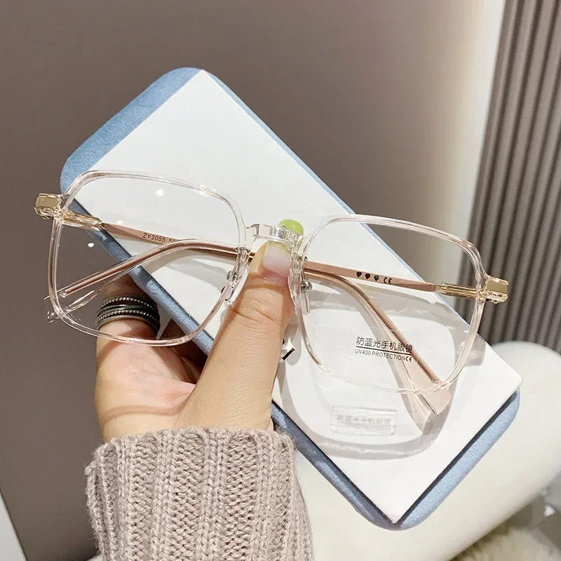 Trendy Modische Lesebrille Frauen Anti Blau Licht Presbyopie Brillen High-definition-Unisex Transparent Rahmen Brillen