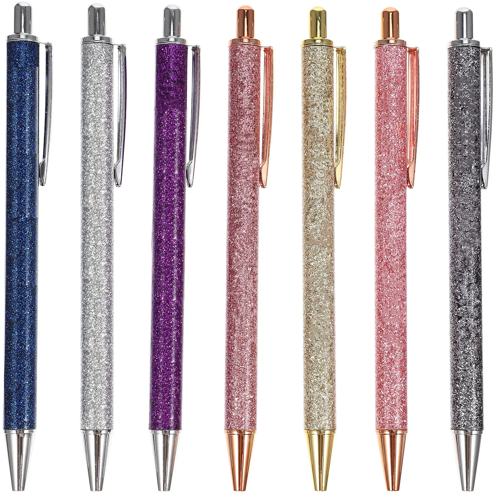 

7Pcs Ballpoint Pen Set Creative Plastic Pens Portable Funny Office Writing Supplies Decorative Stationery Gifts
