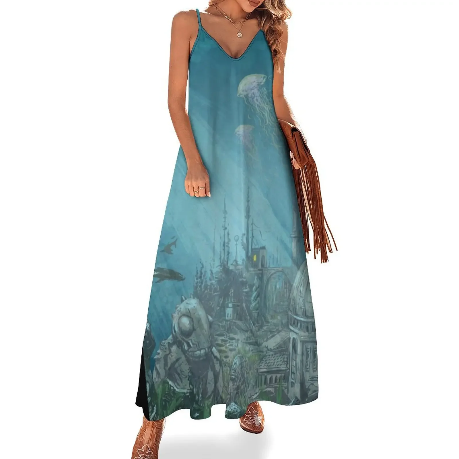 

Undersea city - Innsmouth Sleeveless Dress summer women's suit summer dress daily Summer dresses for women