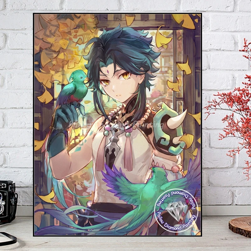 Full 5D Diamond Painting Genshin Impact Diluc Cyno Dainsleif Xiao Anime Boy Crystal Photo Art Embroidery Cross Stitch Home Deco