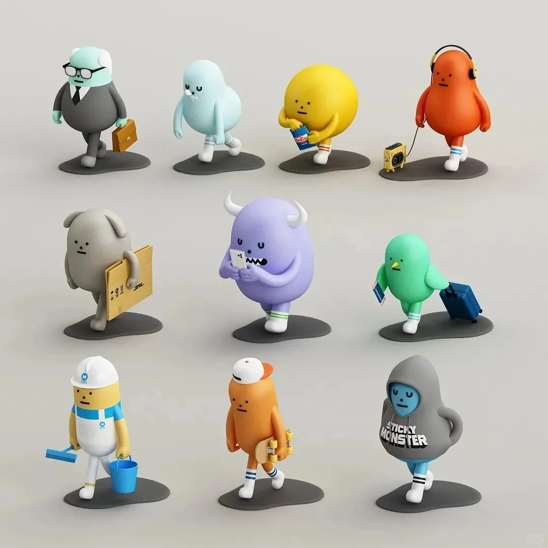 

SML Step By Step Series Blind Box Sticky Monster Research Institute Trendy Toys Handmade Desk Ornament Collection Doll Toy Gifts