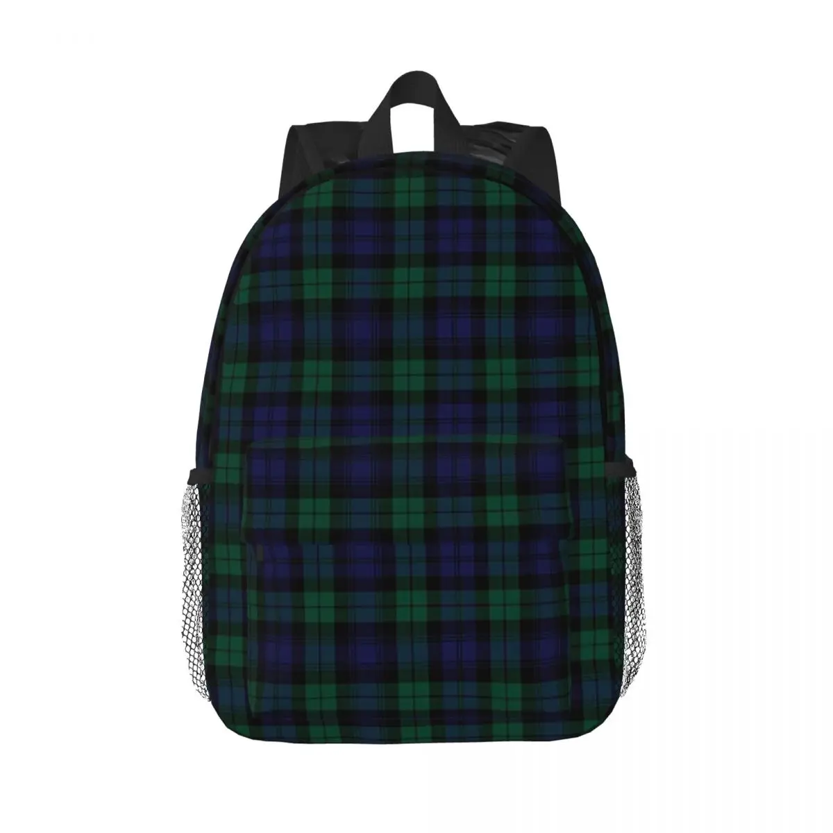 

Blackwatch Tartan Clothing Modern Cute Blue And Green Plaid Backpacks Bookbag Students School Bags Travel Rucksack Shoulder Bag
