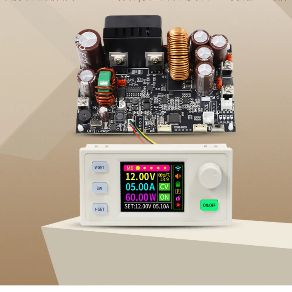 CNC DC Step-Down Power Supply Module 70V 25A 1750W With 1.8-inch Color LCD Screen Constant Voltage Current MPPT Solar Charging