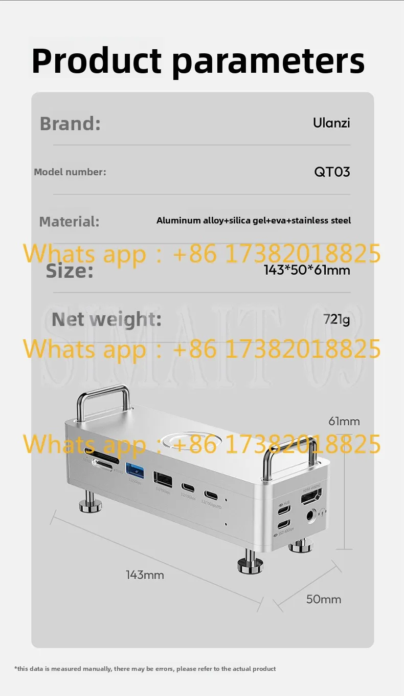 QT03 USB4 Hard Drive Enclosure - M.2 SSD Dock for  Mini with Multi-Port Expansion
