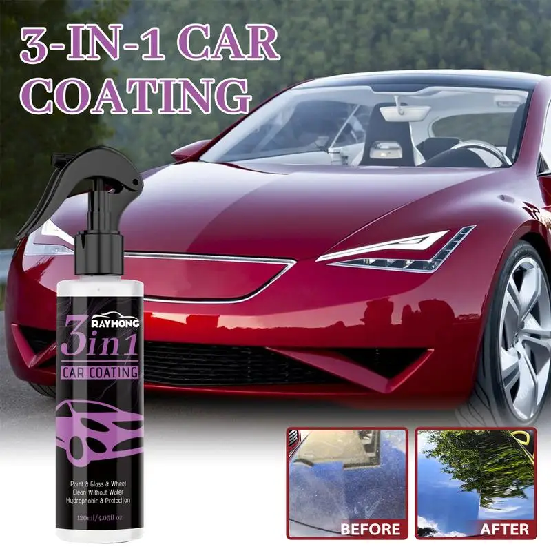 

120ml Scratch Repair Spray Quick Coating Spray Scratch Removal Liquid Hydrophobic Ceramic Coating Spray Paint Sealant for Cars