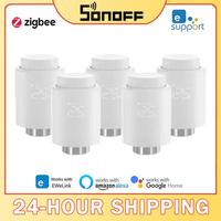 1-5PCS SONOFF TRVZB Zigbee Thermostatic Radiator Valve Smart Home EWeLink App Remote Control Works With SONOFF ZB Bridge-P