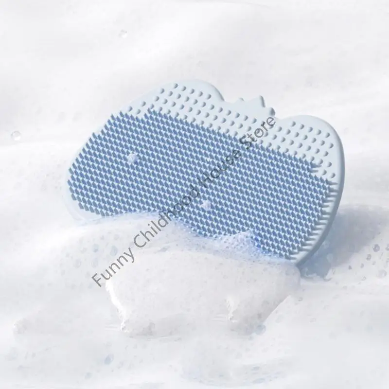 

D0LA Silicone Shampoo Brush for Baby Infant Bathing Essential Boys Girls Small Tool