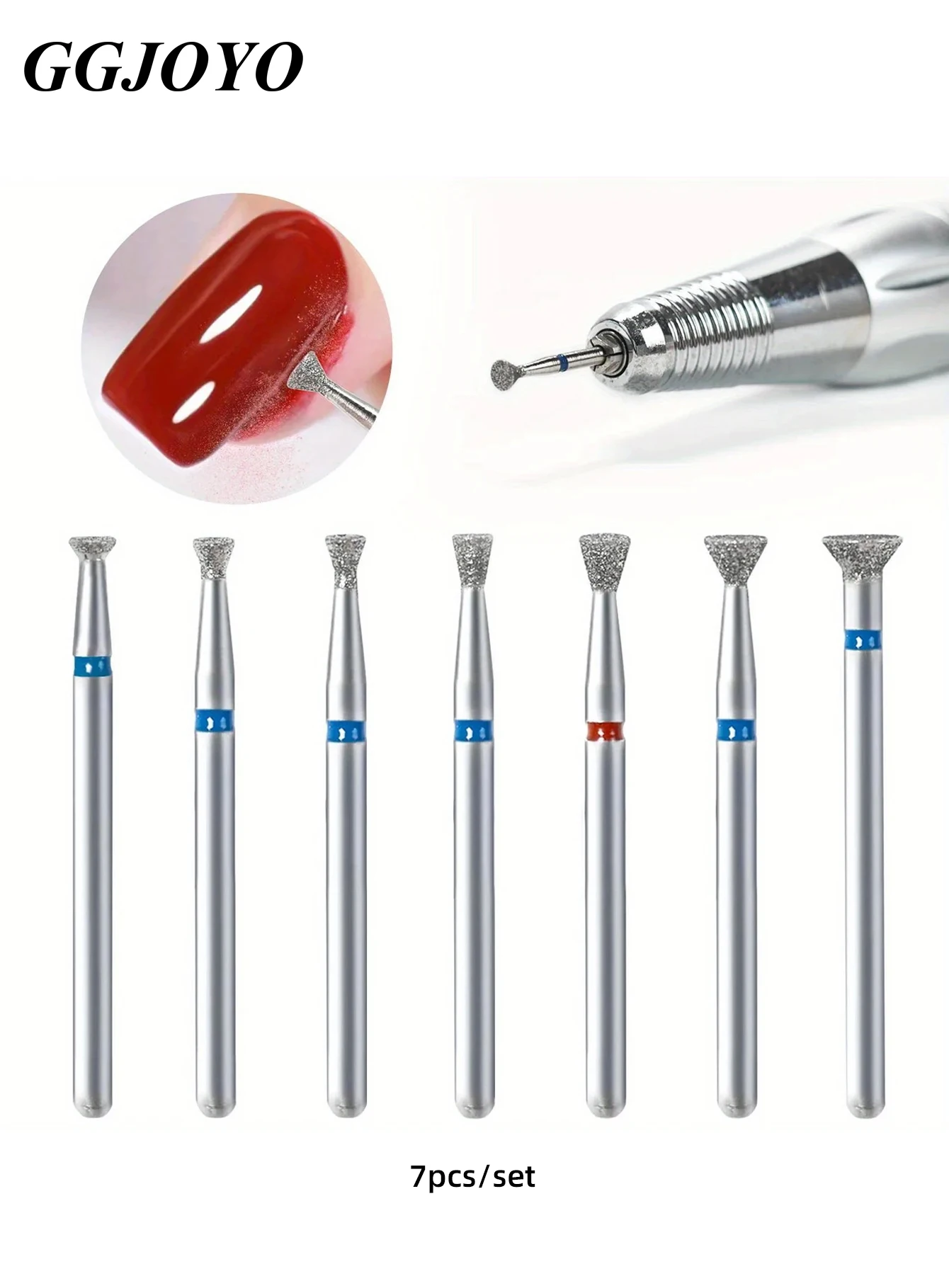 7 Stücke 3/32 ''Häutchen Sauber Bohrer Häutchen Nagel Bohrer Set Elektrische Nagelfeile Maschine Häutchen Bits Diamant Nagel Bits Manicu