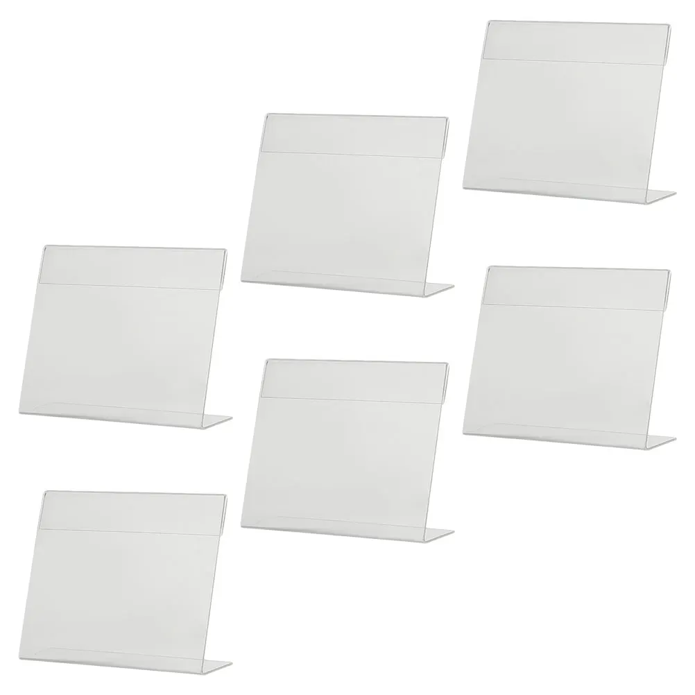 

Acrylic Price Tag Display Holder Label Rack Flyer Stand Advertising Clip Retail Ticket Sign Clear Appearance Visual Effect Card