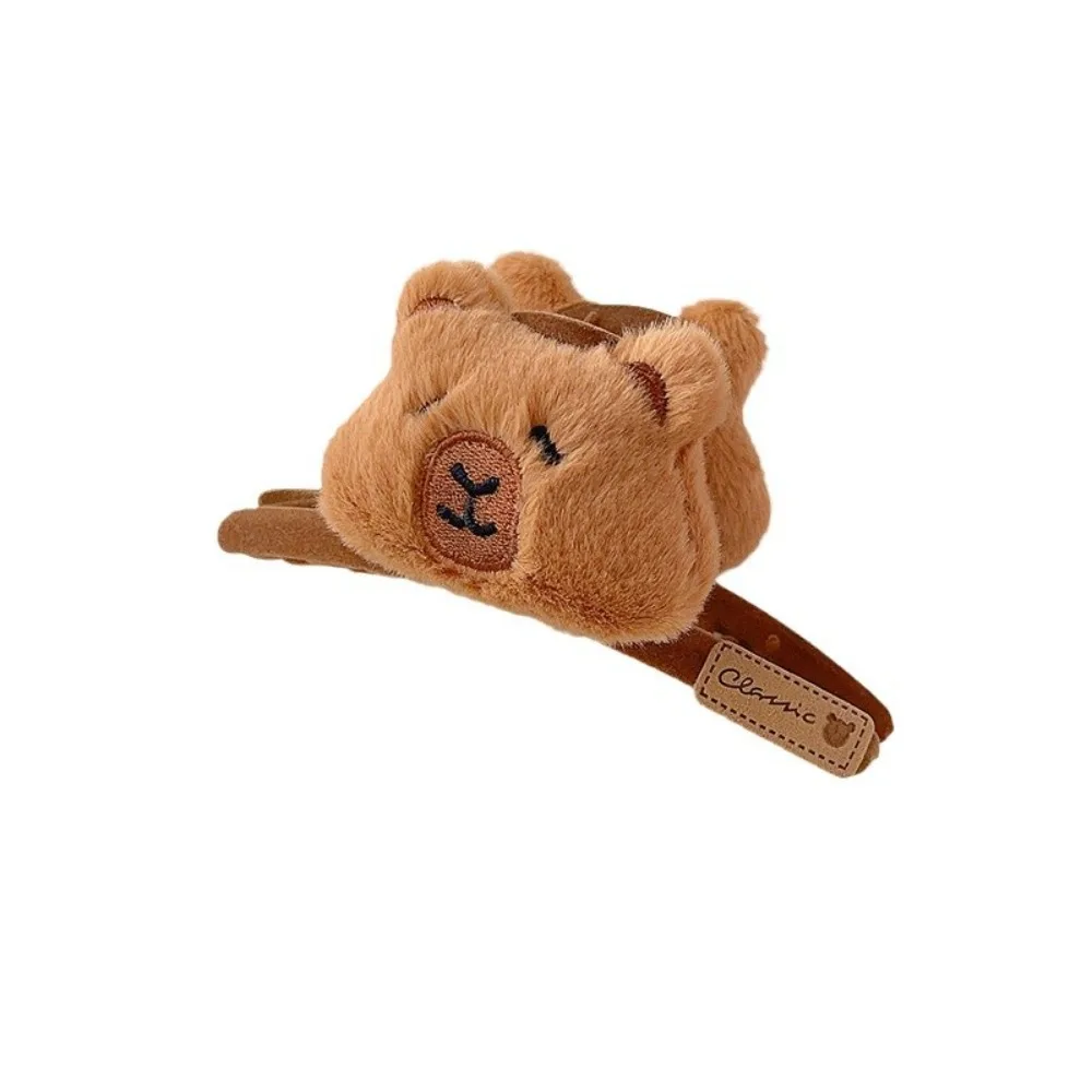 Acessórios para o cabelo reunindo capivara anel de cabelo engraçado kawaii dos desenhos animados duckbill clipe animal liga de pelúcia garra clipe diário
