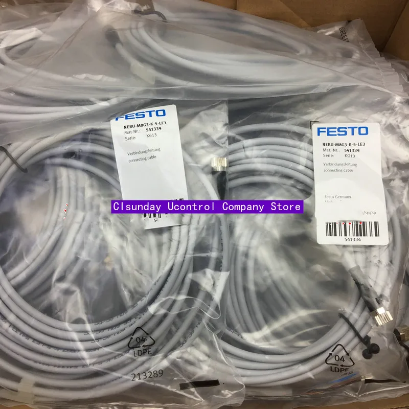 

New original FESTO connection cable NEBU-M8G3-K-5-LE3 541334