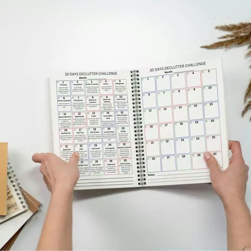 Home TDAH Planner per la pulizia Planner per la pulizia della casa da 45 pagine con grafico dei lavori domestici Programma settimanale e organizer per attività quotidiane per adulti