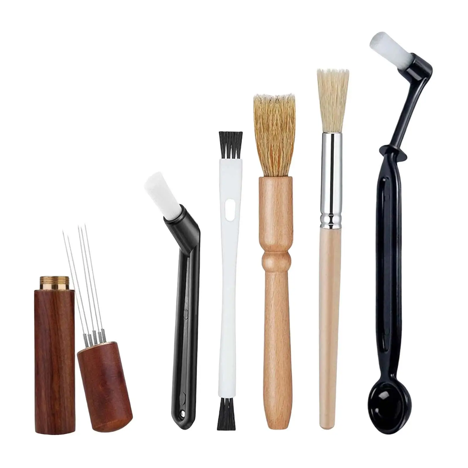 Cepillo de limpieza para molinillo de café, herramienta limpiadora de máquinas, cepillo de Espresso para máquina de leche de soja