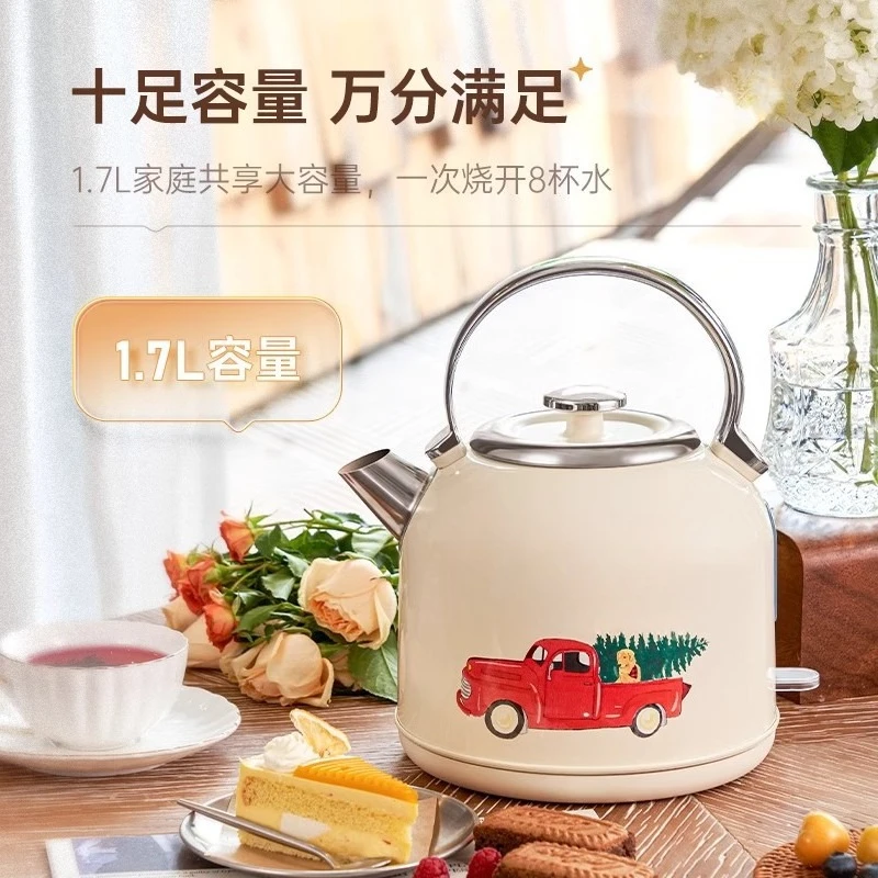 Retro kettle, household automatic power failure 304 stainless steel, electric kettle, large capacity and high value