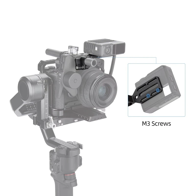 15Mm Rod Clamp Adapter With Mounting Plate For DJI Focus Pro Lidar For Monitor, Wireless Transmitter, Receiver