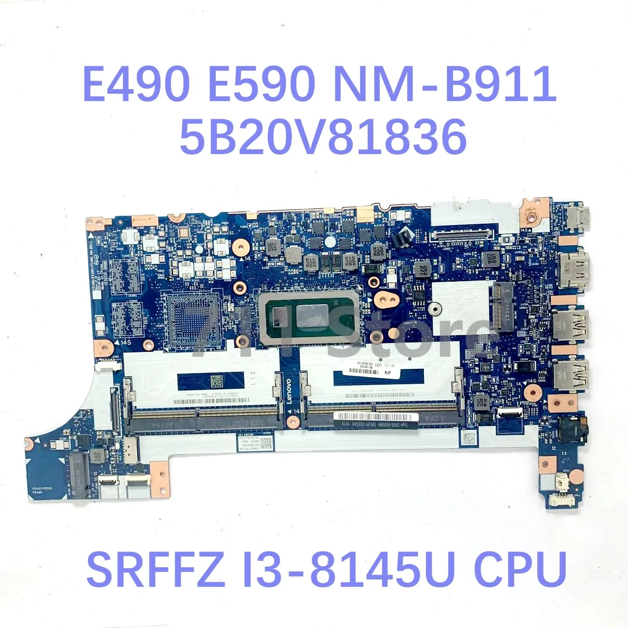 Mainboard NM-B911 With I3-8145U / I5-8265U CPU 5B20V81836 5B20V80725 Laptop Motherboard For Lenovo ThinkPad E490 E590 100%Tested