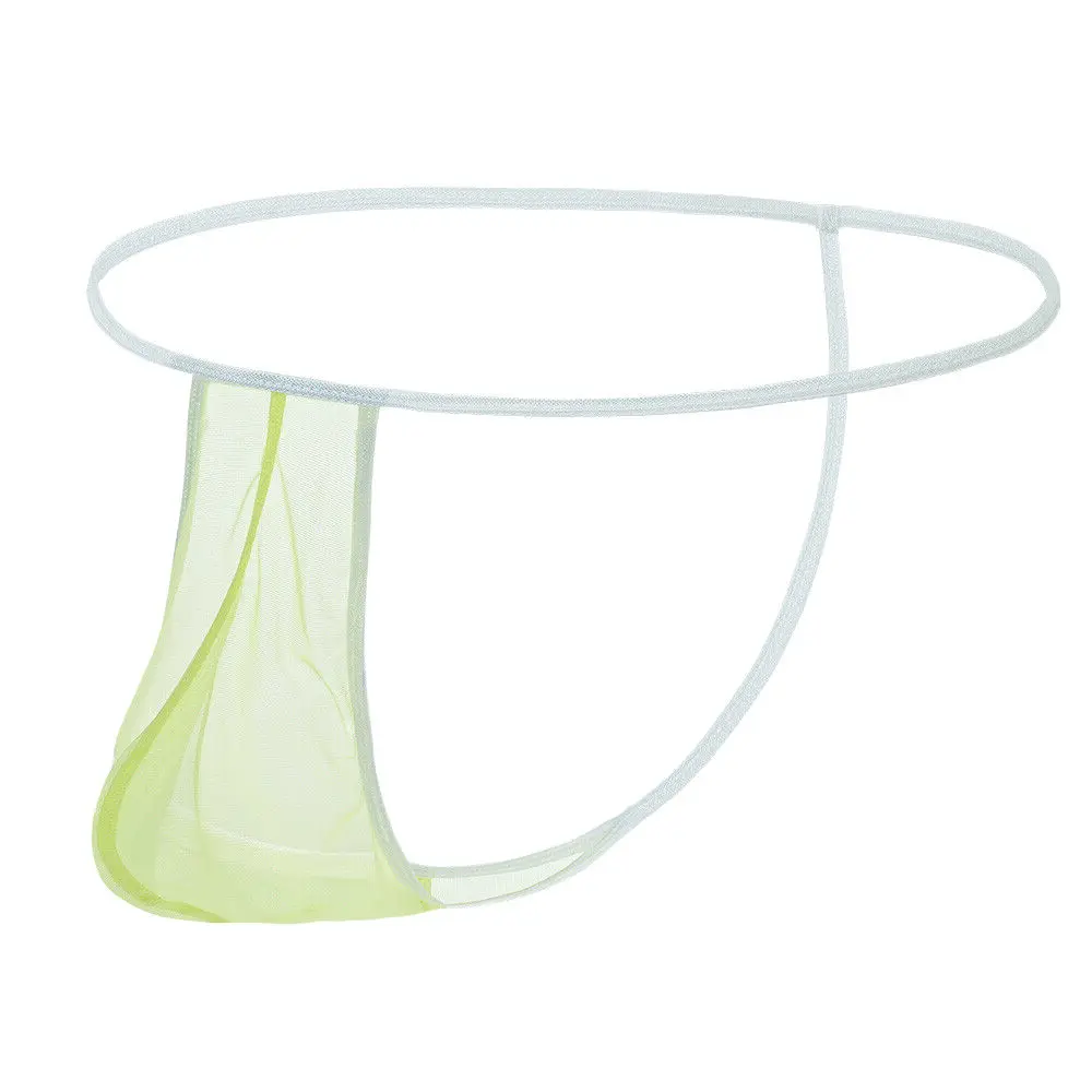 Zonbailon Men's Jockstrap Comfortable Thongs Mesh See Through Underwear G-Strings