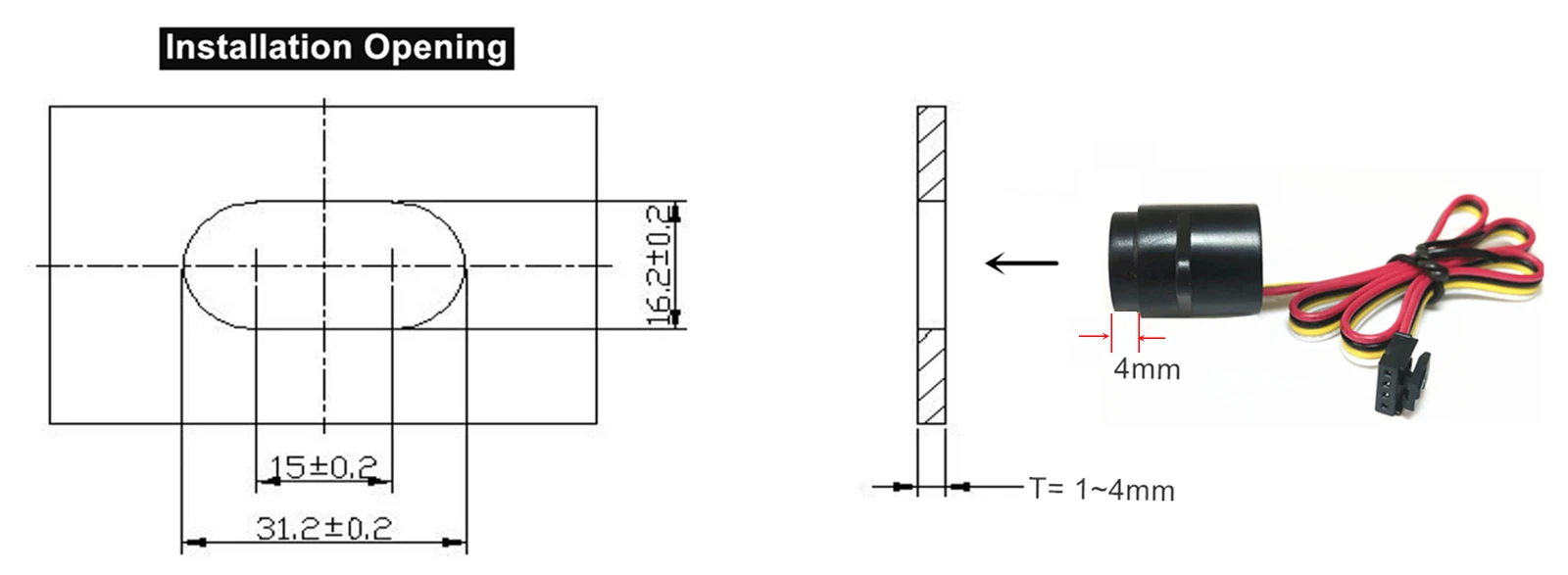 Mini-Ultraschall-Ultraschallsensormodul, Bereich 300 cm, Blindzone 2 cm, für KI-Entfernungsmessung, Flüssigkeitsstand, wasserdichtes Licht – Detail 10