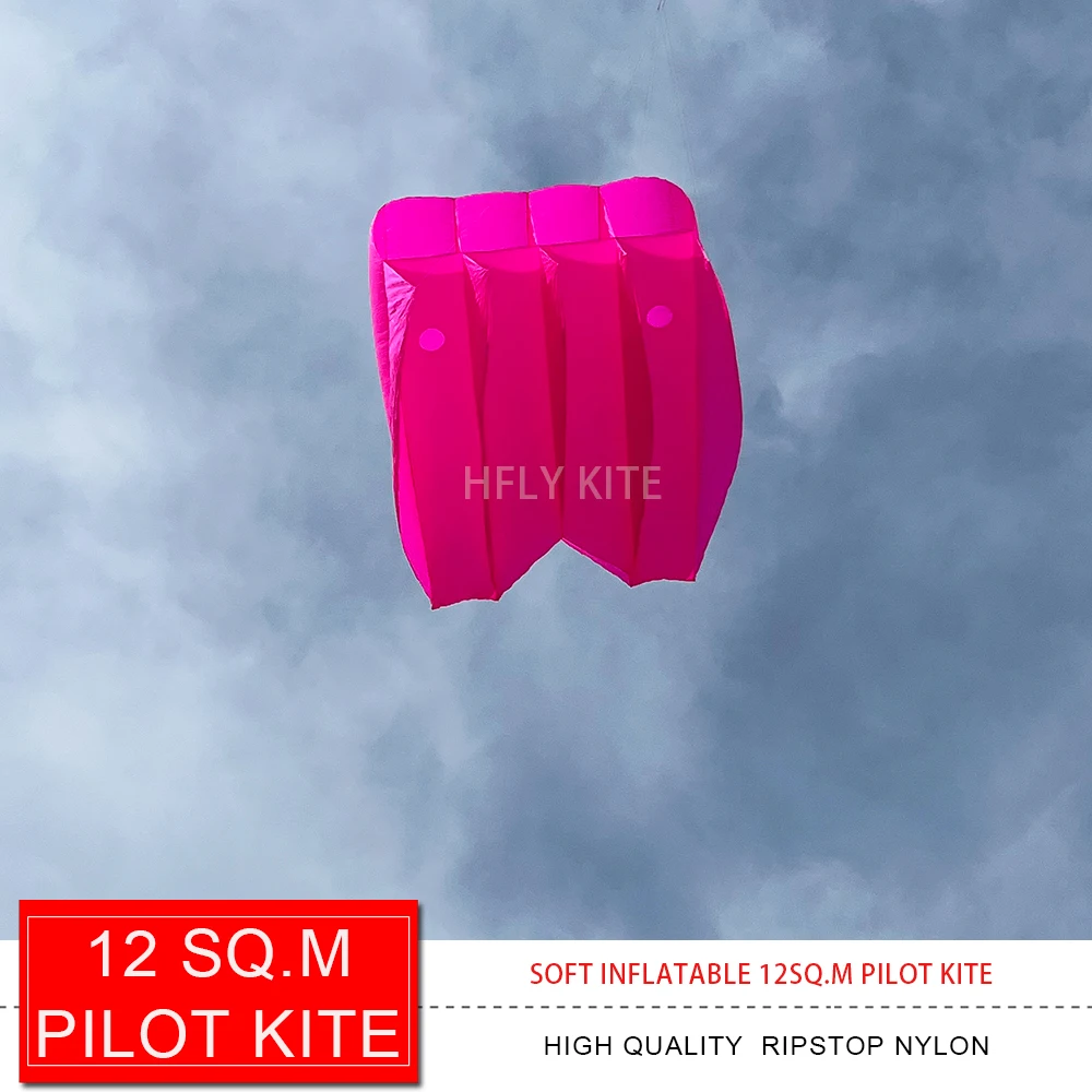 HFLY Nuovo Arrivo Morbido Gonfiabile 12 SQM Pilota Aquilone per Adulti di Alta Qualità Ripstop Nylon Sollevatore Trattore Aquiloni per Spedizione Gratuita