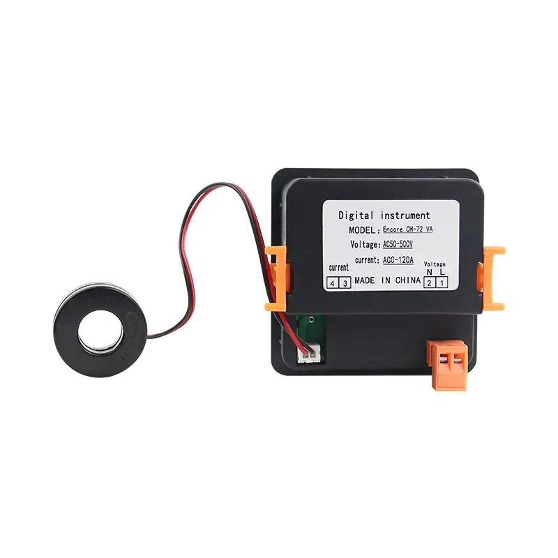 شاشة ديجيتال الجهد والتيار المزدوج عرض متر AC50-500V 1-120A 72*72*32 مللي متر أداة رقمية عالية الدقة