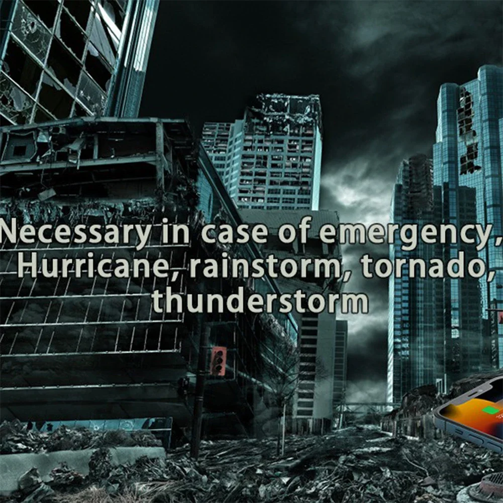 Hand Cranked Solar Powered Radio Versatile AM/FM Radio Camping Flashlight Torch Hand Crank Solar Power Bank Weather Radio