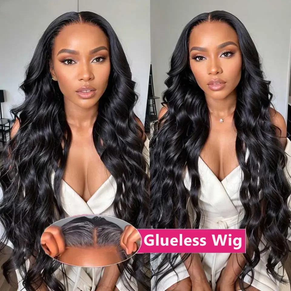 Ready To Go Glueless Wigs Human Hair Brazilian Body Wave Pre-Cut New 5x5 4x6 Lace Closure Wigs For Black Women Nature Hairline