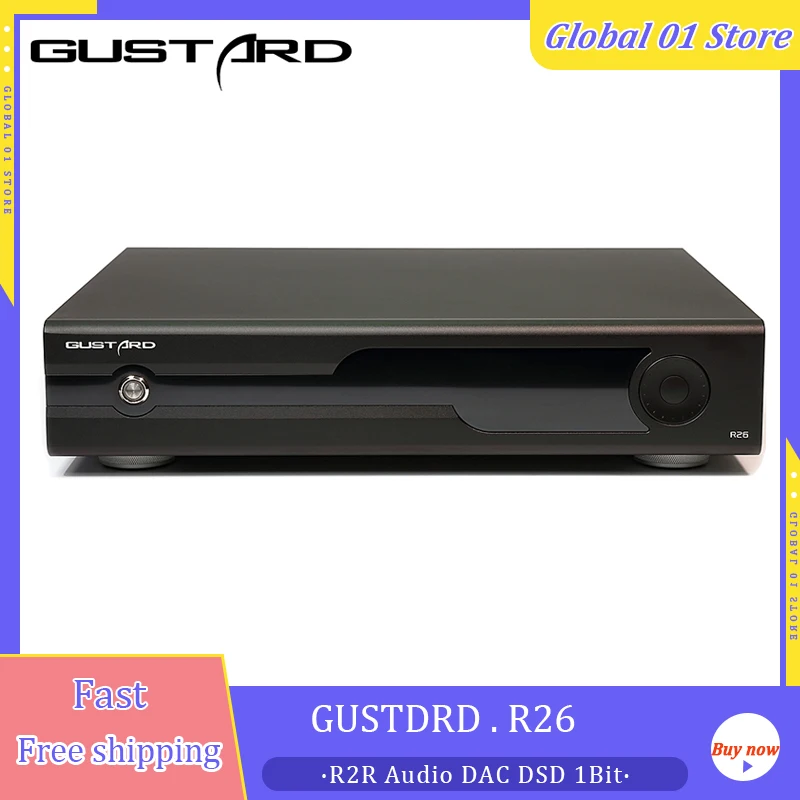 

GUSTARD DAC-R26 Discrete R2R DAC USB XMOS XU216 Native DSD HiFi Audio Decoder PCM768K DSD512 Bluetooth 5.0 LDAC Hi-Res Decoding