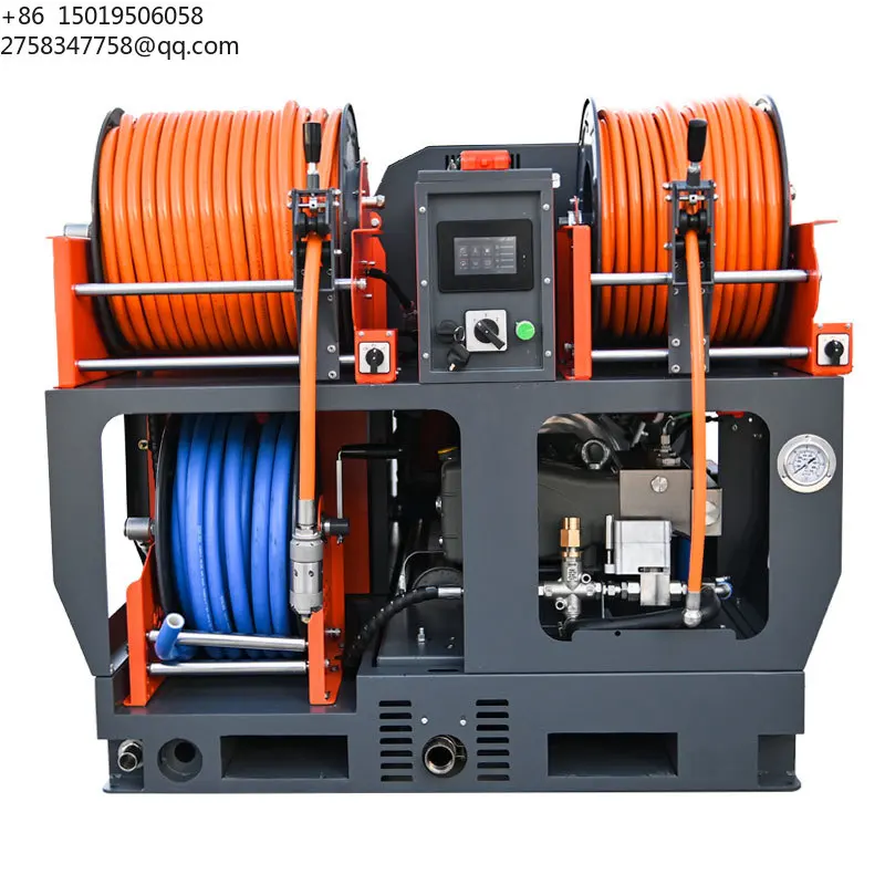 AMJET Pipe Jetting Machine 2500-4350psi Japan Four Cylinder  Engine 50-800mm Diameter Sewer Pipe Cleaning.