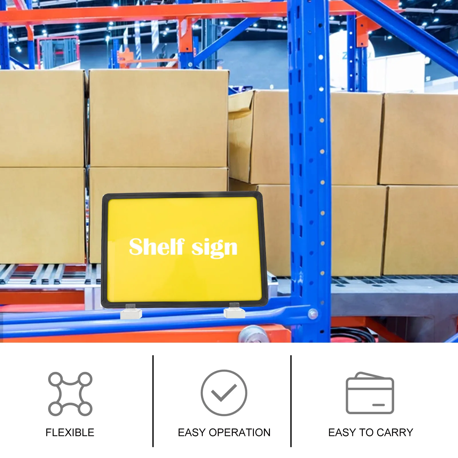 

1pc Partition Sign Magnet Board Classification Warehouse Guide Indicator Reusable Plastic Smooth Surface Long Time Use