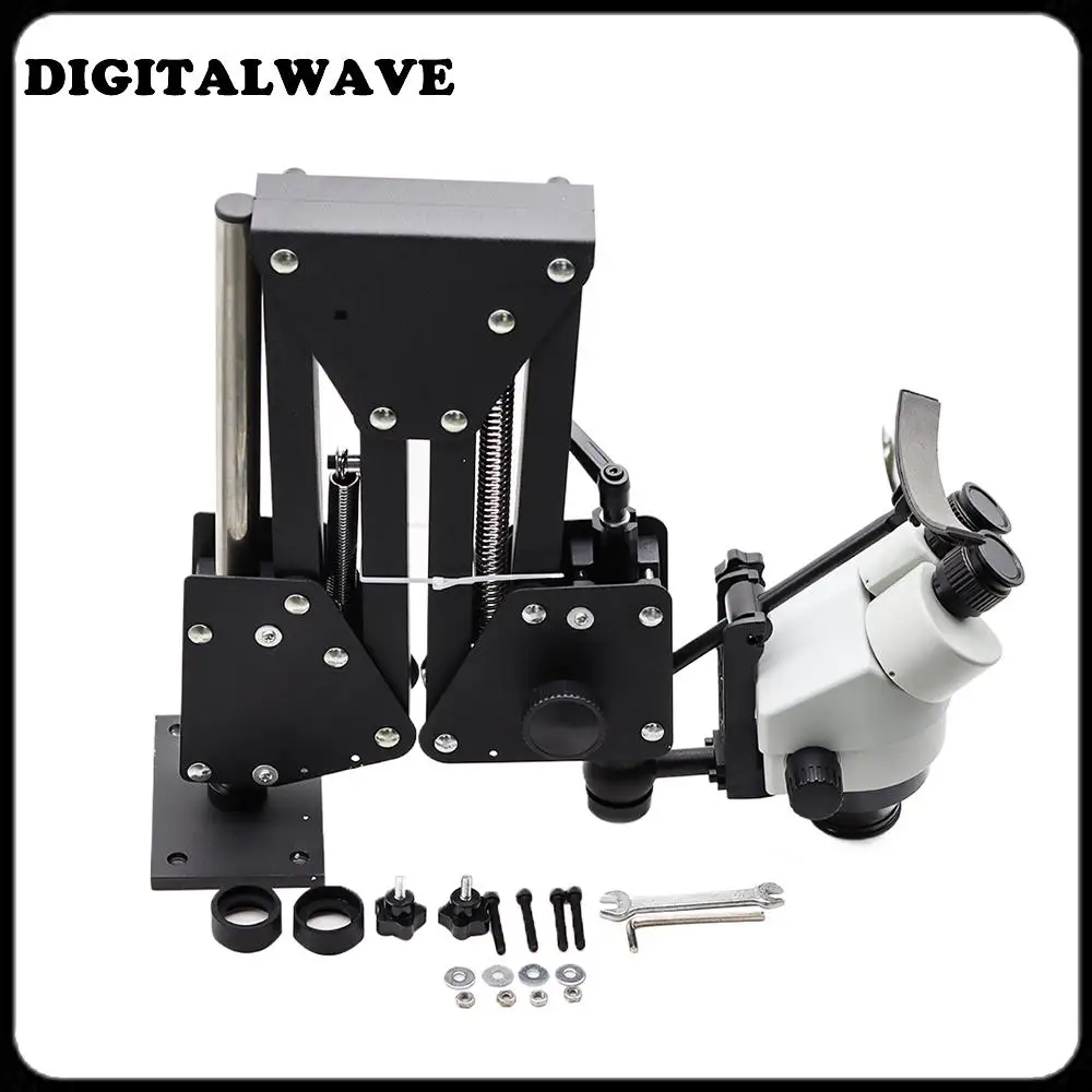 Microscopio Stereo 7X-45X con microscopio dentale per gioielli con supporto in alluminio duro per strumenti di gioielleria