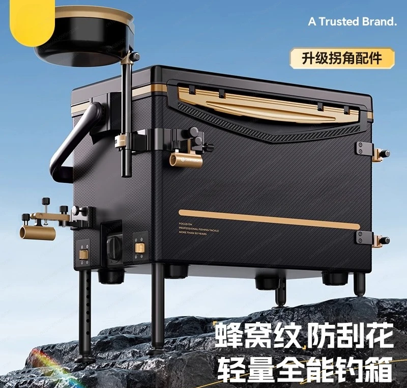 L8 صندوق الصيد الزاوية مجموعة كاملة من معدات صيد الأسماك الكبيرة الجديدة يمكن الجلوس خفيفة للغاية وصعبة للغاية 29 صندوق صيد