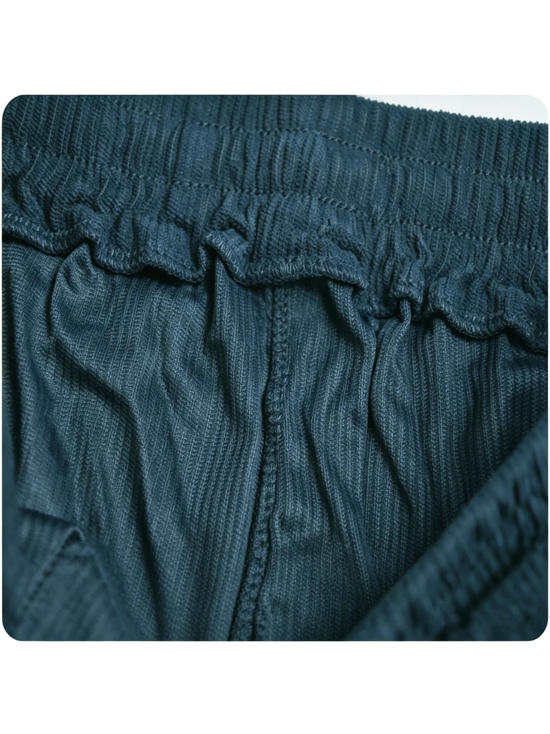 Herren Cord-Cargohose mit Elastischem Bund und Kordelzug, Lässige Hose mit Seitentaschen, Gerades Bein für Frühling und Herbst – Detail 10