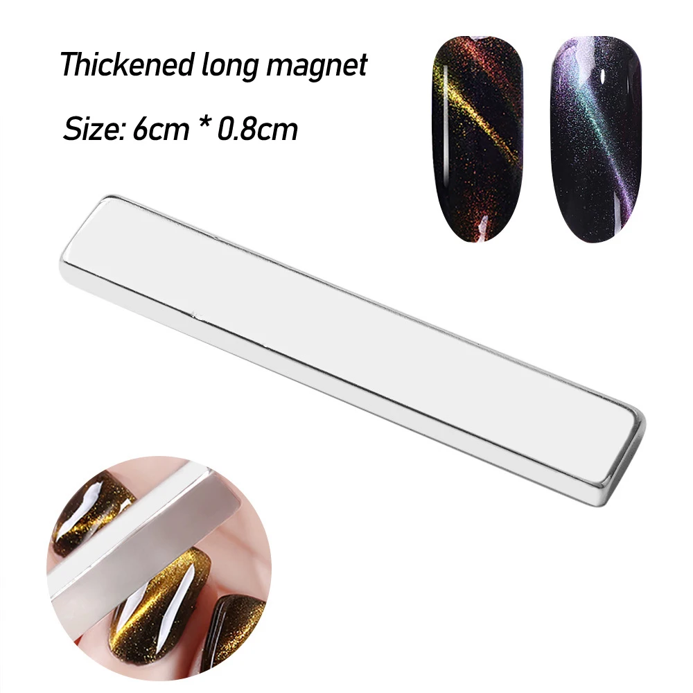 Barra magnética fuerte para esmalte de Gel UV, 6x0,8 cm, bolígrafo redondo para manicura, Ojo de Gato