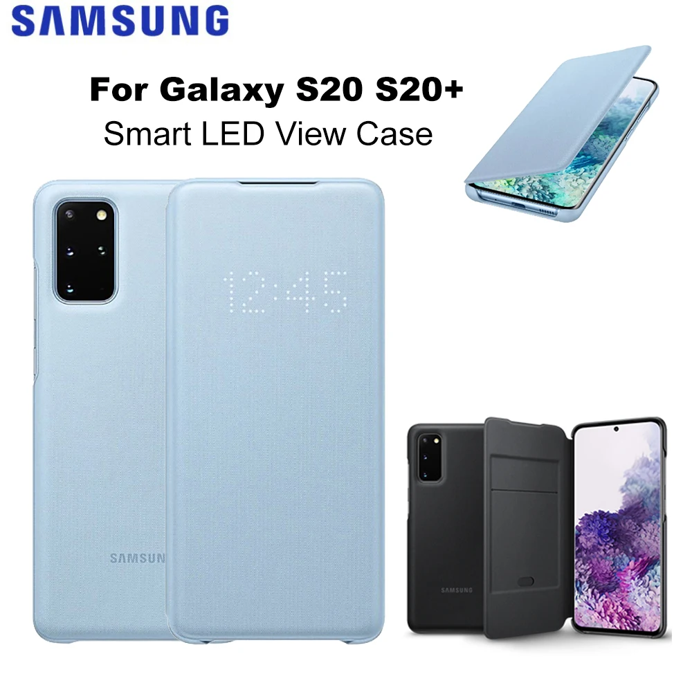 

Оригинальный смарт-чехол со светодиодной подсветкой для Samsung GALAXY S20 S20 + S20 Plus 5G, чехол-книжка-бумажник