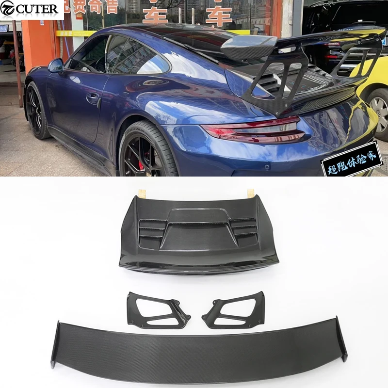 

For Porsche 911 Carrera 991.1 991.2 2010-2018 Gt3 Rs Real Carbon Fiber Rear Spoiler Wing Car Body Kit