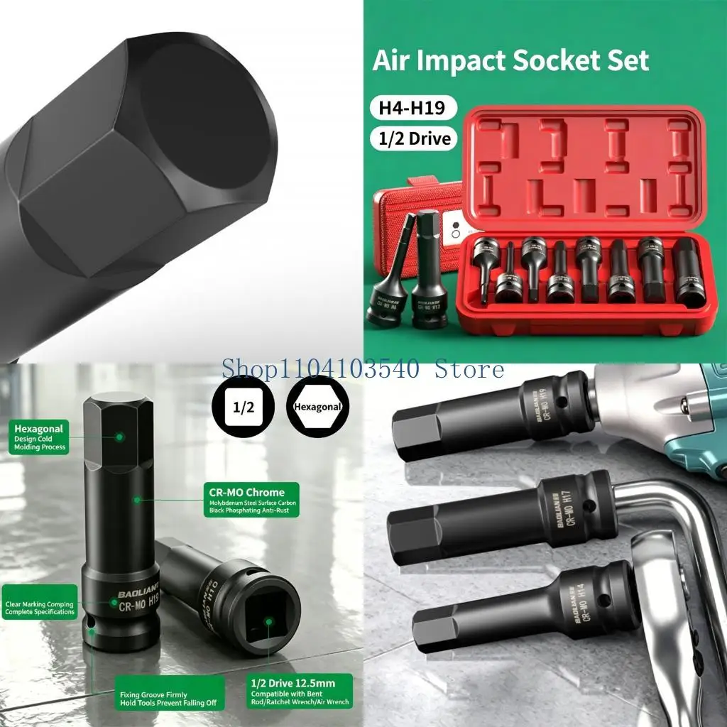 

02DC Ratchets Socket Wrench Set Car Repair Tool Torques Wrench 1/2 Ratchets Spanner Screwdriver Bit Hand Tool