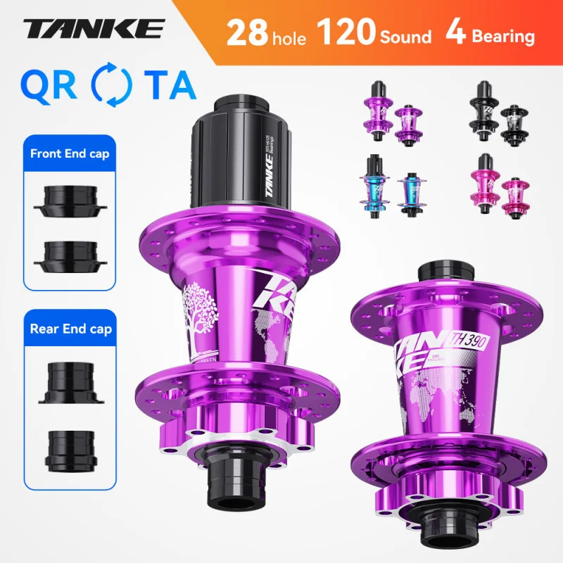 

TANKE 120 Click Hub 6 Bearing MTB Mountain Bike Hub Front Rear 28 32 36 Holes QR Thru-axle Disc Brake Bicycle Hubs 12 Speed