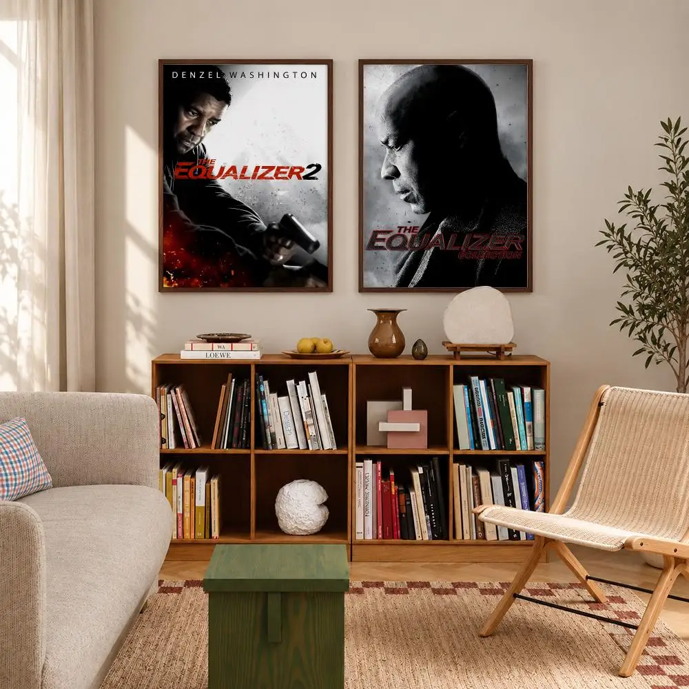 Intense Vigilante Action Movie The Equalizer Poster Self‑Adhesive Waterproof Poster Sticker Wall Art Home Decor