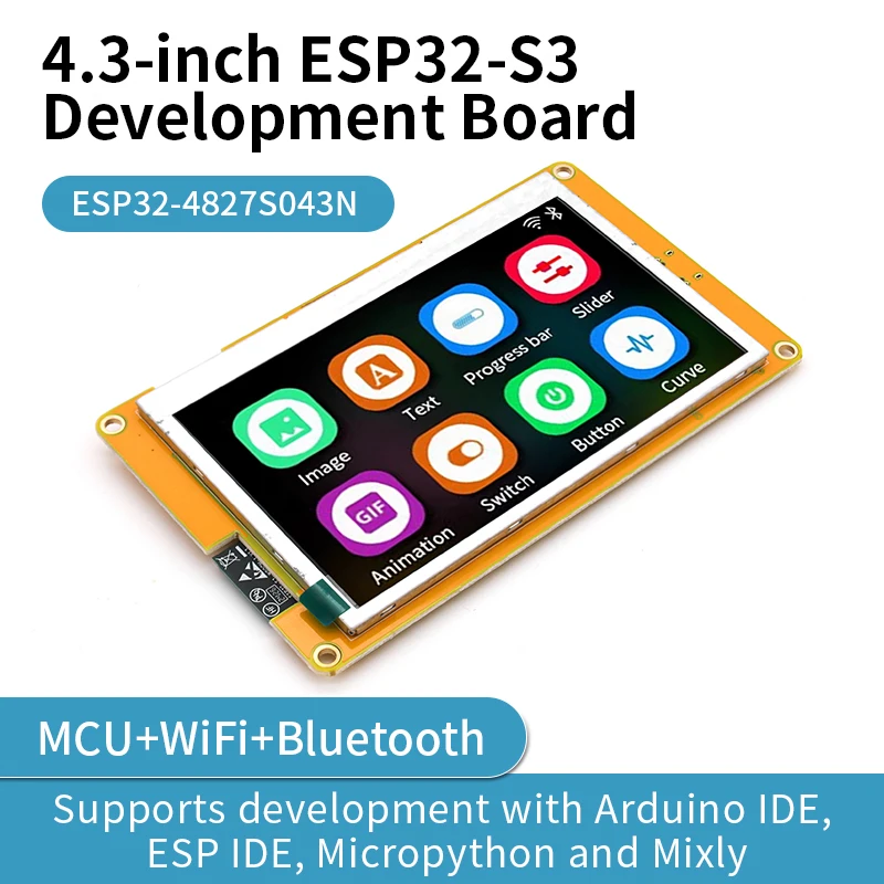 43インチ-esp32-s3-開発ボード-lvgl、mcu-wifi-bluetooth-8m-psram、esp32-4827s043n、esp32-8048s043c-i