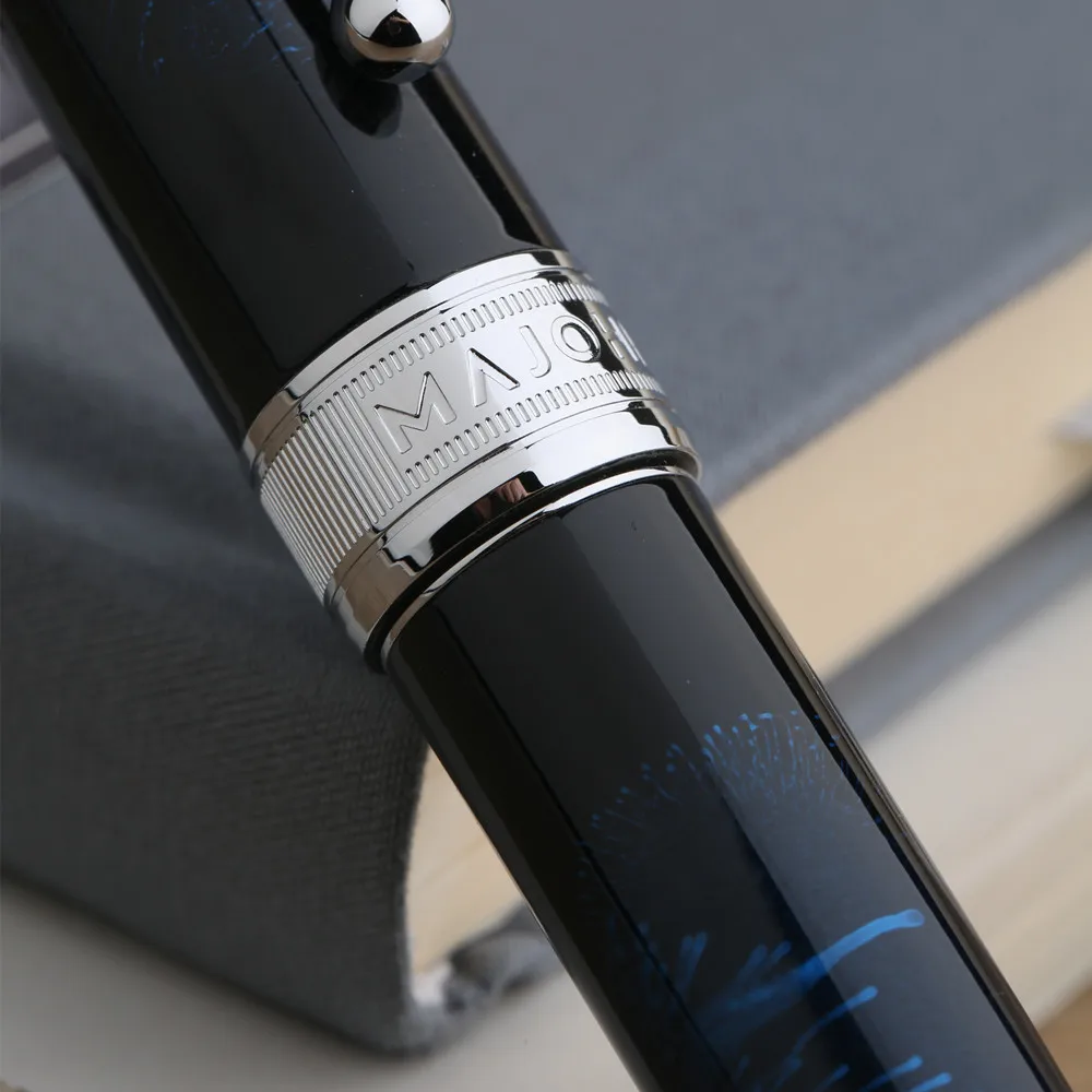 MAJOHN T5 قلم حبر المكبس المعدني إيريديوم EF/F/M بنك الاستثمار القومي طالب الكتابة الحبر هدية القلم للمدرسة مكتب لوازم مكتبية