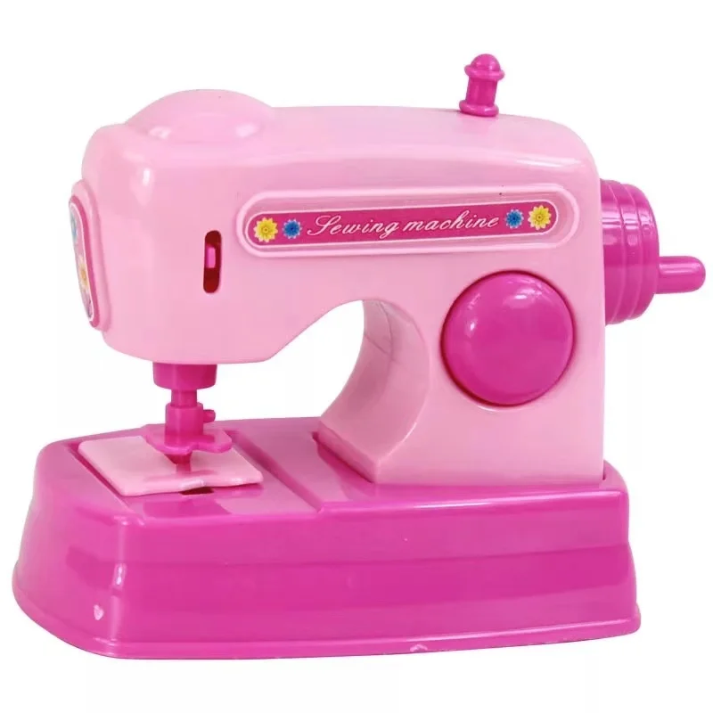 Kawaii Mini Sewing Machine Dolly Furniture Kids Toys Miniature Dollhouse Accessories Free Shipping Items For Barbie DIY Present