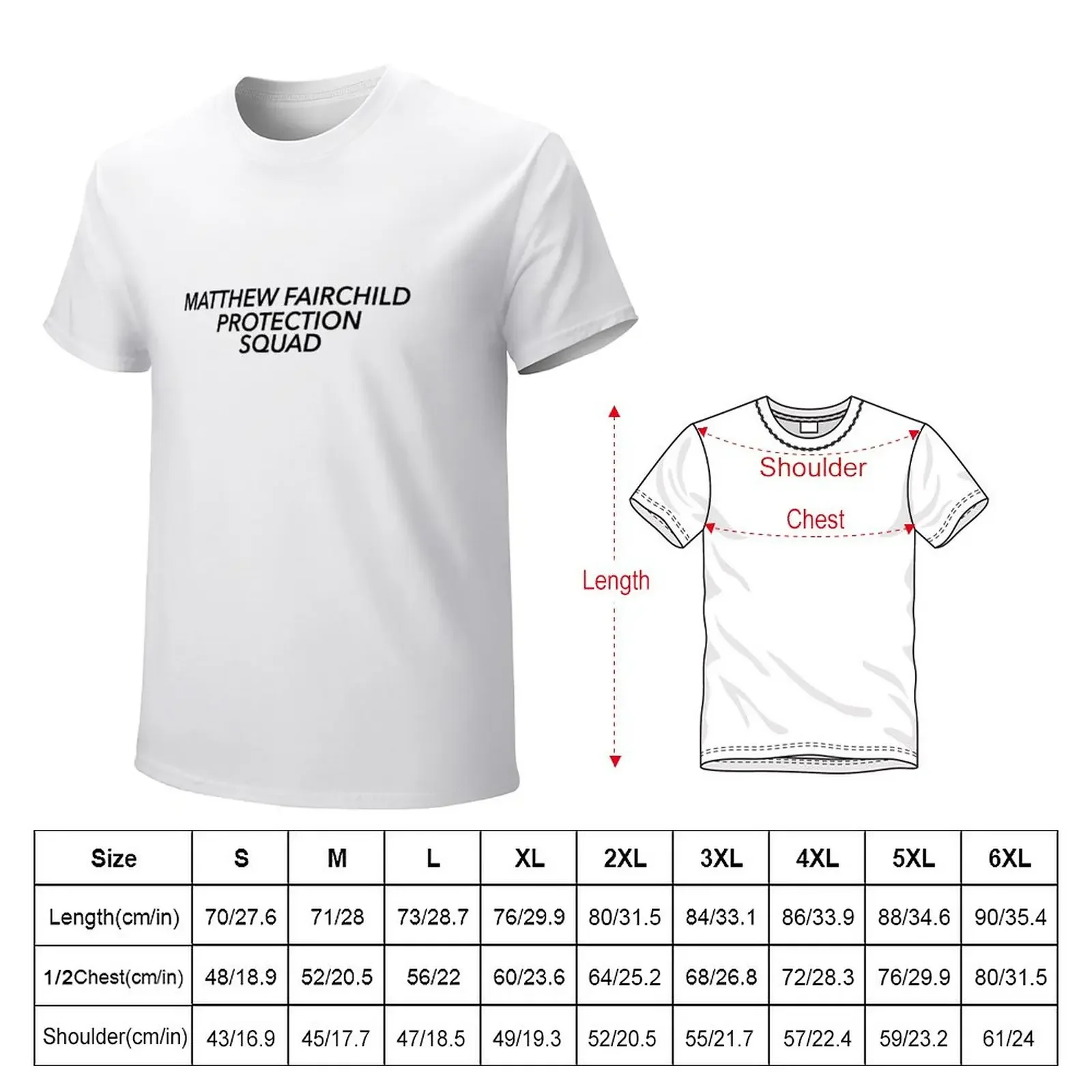 Matthew Fairchild Protection Squad Text T-Shirt boys animal print plain t shirts for men