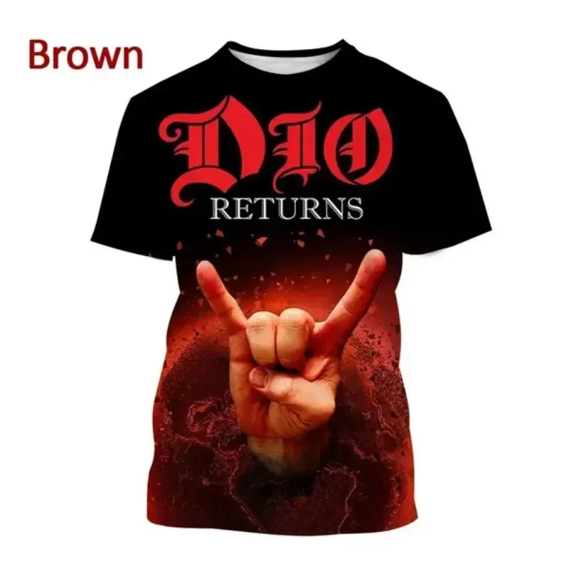 Singer Ronnie James Dio 3D Printing Men’s Short-sleeved T-shirt Street Hip-hop Sreet Style Unisex Casual Round Neck T-shirt